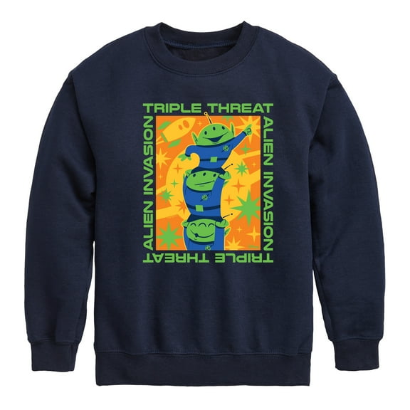 Toy Story - Aliens Triple Threat - Toddler & Youth Crewneck Fleece Sweatshirt