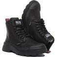 thumbnail image 5 of Palladium Pallakix Mid SK Women's Lace Up Leather Ankle Boots In Black Size 5.5, 5 of 6