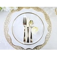 thumbnail image 3 of " OCCASIONS " 10 Pieces Round 13.25'' Round, Party Decoration Disposable Charger Plates (Scalloped Imperial White & Gold), 3 of 6