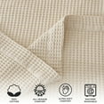 Great Bay Home 100 Cotton Waffle Weave Lightweight Bed Blanket (Full