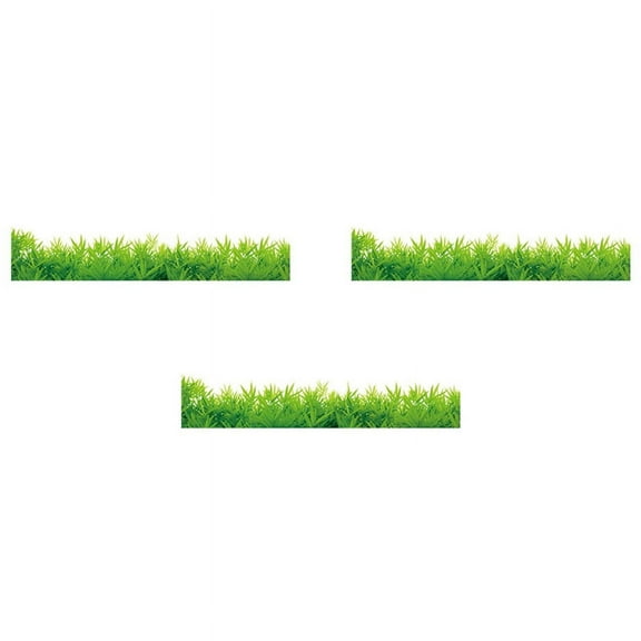 3X DIY Green Grass Wall Sticker Removable Wall Decor Waterproof Bedroom Decal