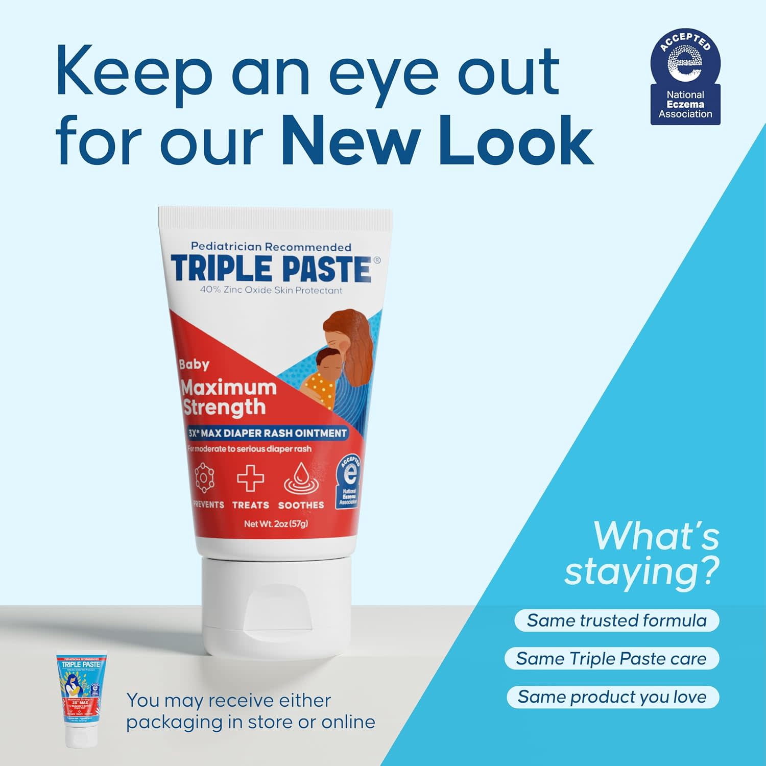 Triple Paste, Diaper Rash Ointment, 2 oz, Severe Relief - Walmart.com