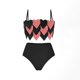 thumbnail image 3 of Traje de baño de 2 piezas para mujer, trajes de baño para mujer, traje de baño de 3 piezas con estampado vintage para mujer, traje de baño conservador, conjunto de falda de playa estampada para mujer,, 3 of 4