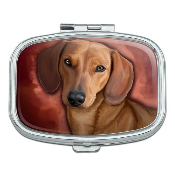 Dachshund Wiener Dog Pet Rectangle Pill Case Trinket Gift Box