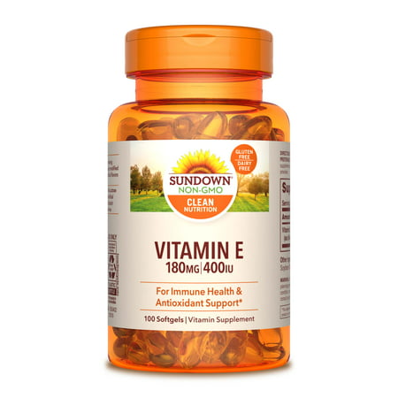 Sundown Naturals® Vitamin E 180 mg (400 IU) Di-Alpha, 100 Synthetic (Best Way To Get Vitamin E)