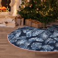 thumbnail image 6 of Daiia Tropical Leaves Drawing Merry Christmas Tree Skirt , Xmas Large Lace-up Tree Skirt, Santa Snowflakes Rustic Home Decorations New Year Party Farmhouse Decor-36", 6 of 7