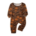 thumbnail image 2 of Family Halloween Pajamas Matching Sets, Halloween Printed Family Outfits Sets, Halloween Printed Long Sleeve Top and Pants, Family Matching Sleepwear, Holiday Loungewear, Coordinated Pajama Outfit, 2 of 4