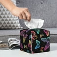 thumbnail image 6 of Tissue Rainbow Butterflies Box Cover Holder, Square by Xecao - Leather Decorative Organizer for Tabletop, Bathroom, Car, Office, 6 of 8