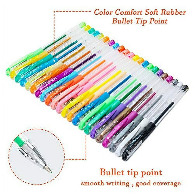 Tanmit Gel Pens Set 120 Colored Gel Pen + 120 Refills For Adults