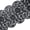 Black, variant on Lace Trim 8" Floral Medium Weight Sheer Sequin Embroidered Corded Polyester Sewing & Embroidery Mesh - Champagne (4.5 Meters, 1 Pack)