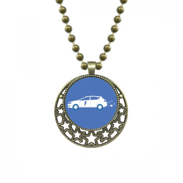 Enchufe de energía del rayo vehículos proteger ambiente Colgante Estrella Collar Luna Cadena Joyas Unbranded M