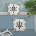 thumbnail image 3 of Christmas Pillow Covers 16x16 Set of 2 Grey Snowflake Throw Pillow Covers Winter Christmas Decor Outdoor Pillowcase Christmas Holiday Decorations Linen Farmhouse Cushion Covers for Couch Home, 3 of 6