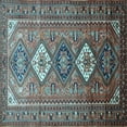 thumbnail image 1 of Ahgly Company Indoor Square Persian Light Blue Traditional Area Rugs, 6' Square, 1 of 4