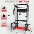 thumbnail image 2 of Mikolo Power Rack, 2000LB Capacity Power Cage with Dual Pulley Cable Crossover System, Multi-function Squat Rack For Home Gym, 2 of 11