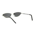 thumbnail image 4 of Womens Vintage Style Narrow Metal Rim Cat Eye Sunglasses Silver Black, 4 of 4