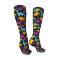 thumbnail image 3 of Naloa Colorful Dinosaur High Stockings Women Thigh High Stockings Over Knee Long Stockings-One Size, 3 of 8