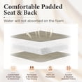 thumbnail image 2 of 9-Piece Outdoor Patio Dining Set with Large Square Metal Steel Table with Umbrella Hole & High-Back Padded Swivel Chairs for 8-Person, Black & Grayish-brown, 2 of 13