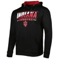 thumbnail image 2 of Men's Colosseum Black Indiana Hoosiers Slash Stack 2.0 Pullover Hoodie, 2 of 3