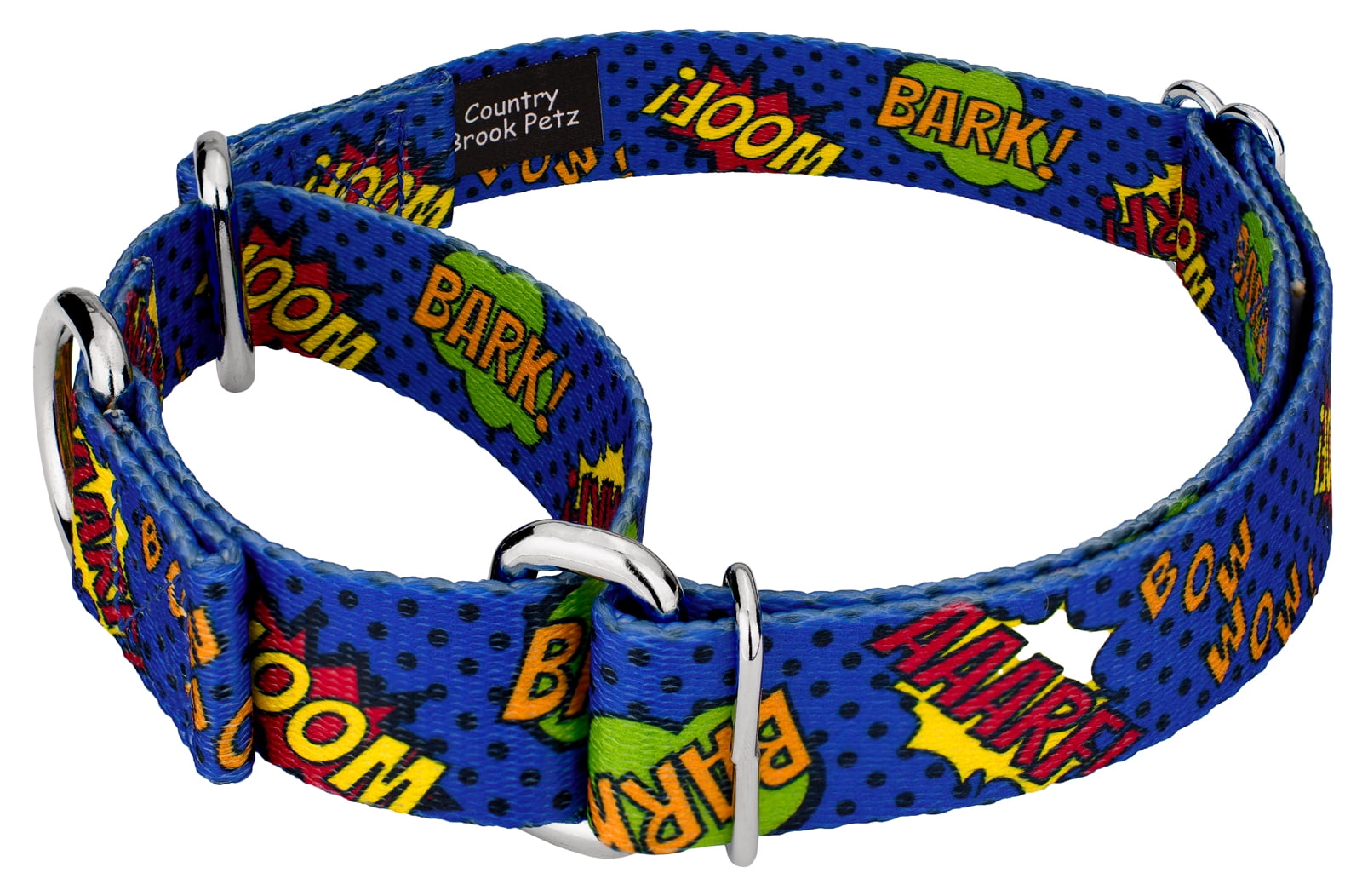 Country Brook Petz® Blue Super Dog Martingale Collar and Leash, Extra Large
