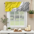 thumbnail image 3 of Yellow Grey Modern Geometric Window Valance Curtain Abstract Beach Rod Pocket Short Curtain for Living Room, Bedroom & Kitchen Window Decor 54x18in, 3 of 8