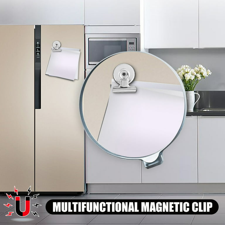Non-Scratch Steel Magnetic Clips Refrigerator Magnets for Whiteboard &  Kitchen