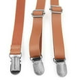 thumbnail image 5 of OUNONA Brown Adjustable PU Clip-On Suspenders for Men and Women, Stylish Dress Suspenders for Formal and Casual Outfits, 5 of 6