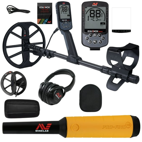 Minelab EQUINOX 900 Multi-IQ Metal Detector with Minelab Pro-Find 15 Pinpointer