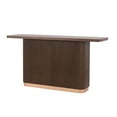 thumbnail image 6 of Euroco 58.25" Long Console Table with Fluted Metal Base,Modern Narrow Entryway Table,Accent Sofa Table Behind Couch with Storage for Entrance, Hallway, Living Room, Brown, 6 of 9