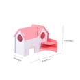 thumbnail image 2 of UPGRATOR 1 Set Small Pet Hideout House for Hamsters and Guinea Pigs in Pink Color with Hiding Function, 2 of 5