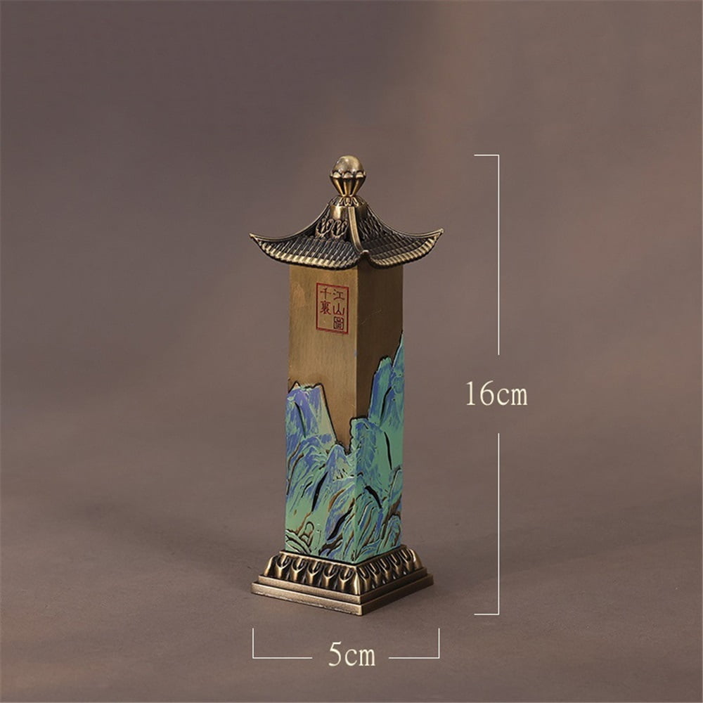 Vertical Zinc-copper Alloy Incense Burner Retro Creative Incense Holder Decorative Ornament