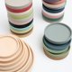 thumbnail image 4 of Ceramic round flower pot water tray decoration Morandi pigment burning base thickened cushion water storage tray, 4 of 5