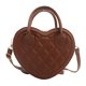 thumbnail image 3 of Bolso de hombro con forma de corazón bolso cruzado acolchado para mujer (marrón claro), 3 of 7