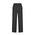 thumbnail image 5 of CZHJS Women's Solid Color Pants Fashion Baggy Slacks Light Weight Fit Wide Leg Beach Trousers with Pockets Comfy Summer Trousers Elastic Waist Long Palazzo Pants Black S, 5 of 7