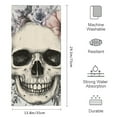 thumbnail image 3 of ZFLMY Skull Flowers Gothic Art Spa Towel Hand Towel 100% Polyester Modern Decorative Tea Towels for Bathroom Hotel Gym and Spa 29.5x13.8in, 3 of 6