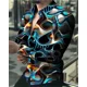thumbnail image 1 of 2024 El cárdigan de lujo de moda de baile para hombres aumenta el trasero de los hombres sociales, camisa casual con patrón de costura con estampado, camisa de manga larga, 1 of 6