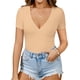 thumbnail image 2 of Xishao Women's Round Neck Short Sleeve T Shirts Basic Bodysuits Xishao ropa, 2 of 2