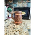 thumbnail image 6 of Handmade Wooden Beer Mug with Orange Leather Strap 400 ml Medieval Renaissance Tankard, Eco-Friendly Gift for Men, 6 of 7