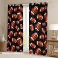 thumbnail image 2 of Erosebridal Ball Games Blackout Curtains Set of 2 (52x84 Each) For Kids,American Rugby Football Gaming Window Curtains, 2 of 7