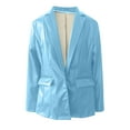 thumbnail image 6 of Lindreshi Shackets for Women 2023 with Pockets Women Casual Long Sleeve Solid Turndown Collar Buttons Fashion Coat, 6 of 7
