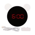 thumbnail image 3 of Réveil Miroir, Forme d'Oreille de Souris en Mode Nuit Miroir Réveil Numérique LED Température Displa pour Enfants pour Chambre à Coucher Rouge LED, 3 of 8