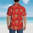 thumbnail image 4 of Fuzoiu Christmas With Cute Deer Print Hawaiian Shirt for Men, Summer Beach Casual Short Sleeve Button Down Shirts, Men’s Beach Summer Shirts with Pocket,Medium, 4 of 7