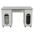 thumbnail image 5 of Kingfisher Lane Contemporary Wood Small Computer Desk in Gray, 5 of 10