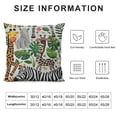 thumbnail image 5 of Safari Throw Pillow Cushion Case, Cartoon Style Animal Pattern Safari Themed Lions Tigers Flamingos Funny, Decorative Square Accent Pillow Cover, Multicolor, 5 of 5