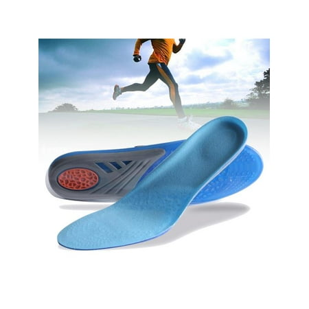 Cushioned Comfort Support 1 Pair Silicone Gel Insoles Orthotic Arch Support Shoe Pad Sport Cushion Insert for Comfort Relief Foot & Heel Pain for Men and Women ()