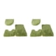 thumbnail image 3 of Injueey Juego de alfombras de baño de absorción rápida y fuerte 3x Textura suave Exquisitas alfombras de baño hechas a mano Verde Verde 2Conjunto, 3 of 6