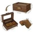 thumbnail image 6 of Watch Box for Men-3 Slots Watch Organizer Case,PU Leather Watch Display Storage Box with Glass Lid(Brown, 3Slot), 6 of 13