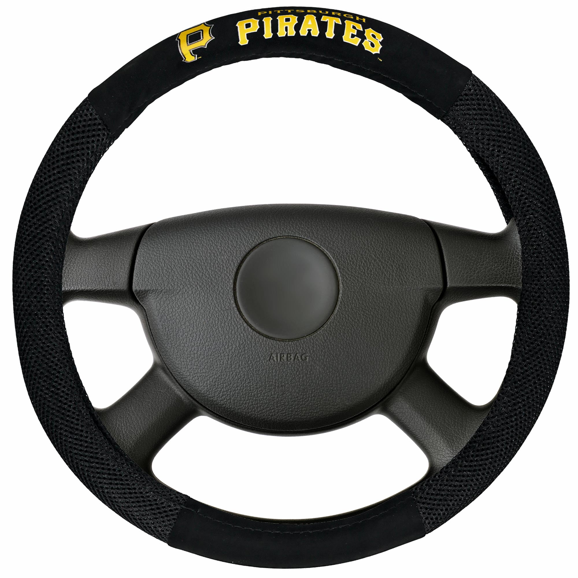 Photo 1 of Pittsburgh Pirates Poly-Suede Steering Wheel Cover