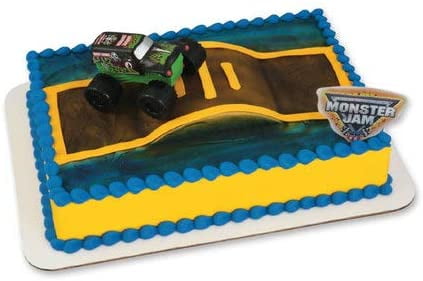 Monster Jam Trucks Cake Topper Set Cupcake 24 Pieces Plus Birthday Card Walmart Com