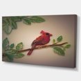 thumbnail image 2 of Impression sur Toile en Papier Rouge de Cardinal Bird - Art Floral, 2 of 4