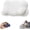White, variant on Cloud Pillow - Ergonomic Memory Foam Pillow with Cervical Neck Support, Adjustable Dual-Height Design, Breathable Cooling Cover for Side Back Stomach Sleepers